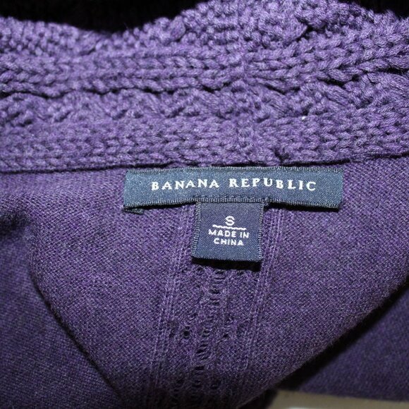 Banana Republic Women's Purple cardigan open front sleeveless size S - Picture 6 of 6